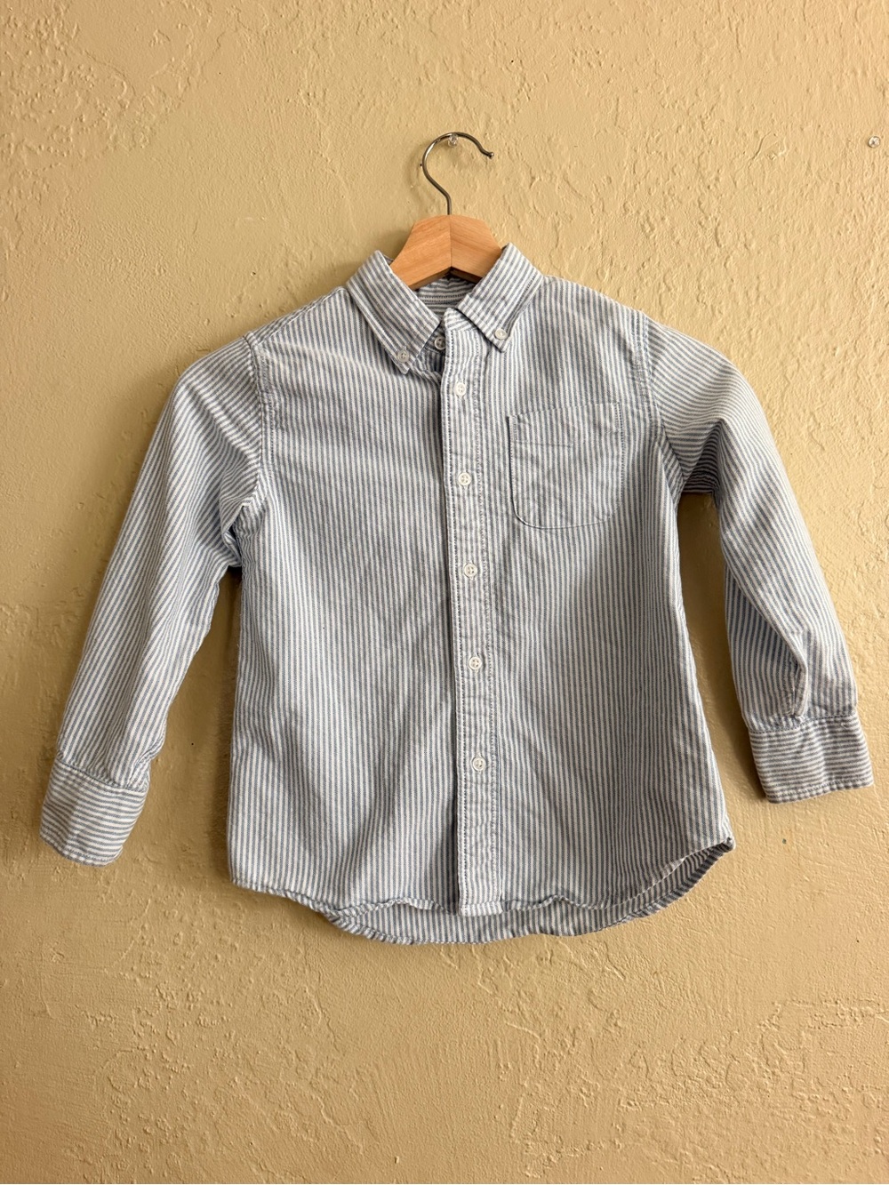 Crewcuts Light Blue and White Striped Button-Down Shirt